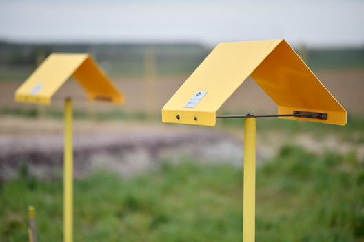 Balise de signalisation GRTgaz - Photo : Franck Dunouau