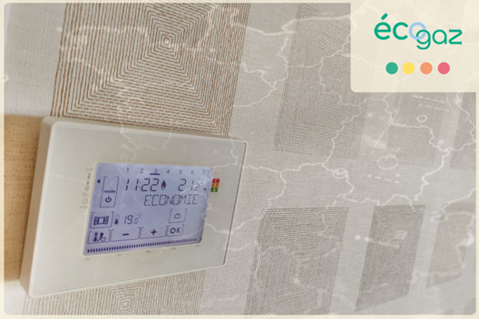 Visuel thermostat avec logo Ecogaz