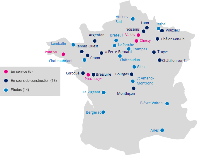 Carte du portefeuille des rebours de GRTgaz