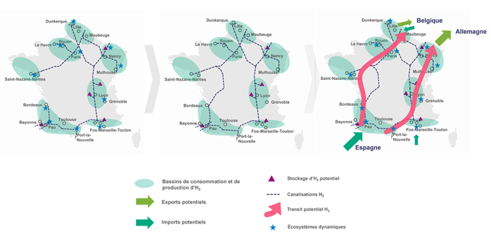 Déploiement du vecteur hydrogène en 3 temps - cartes