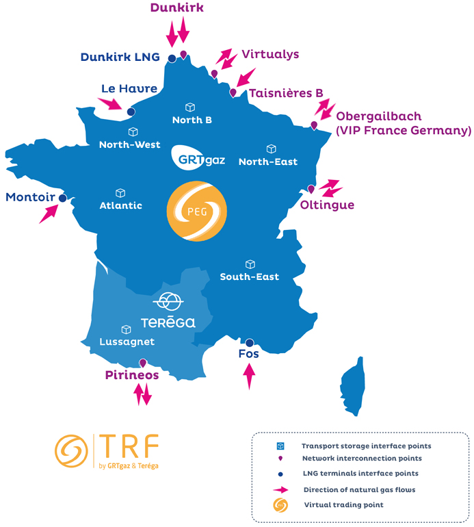 GRTgaz network map