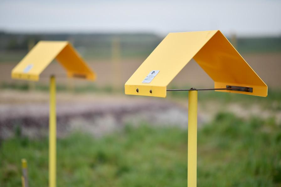 Balise de signalisation GRTgaz - Photo : Franck Dunouau